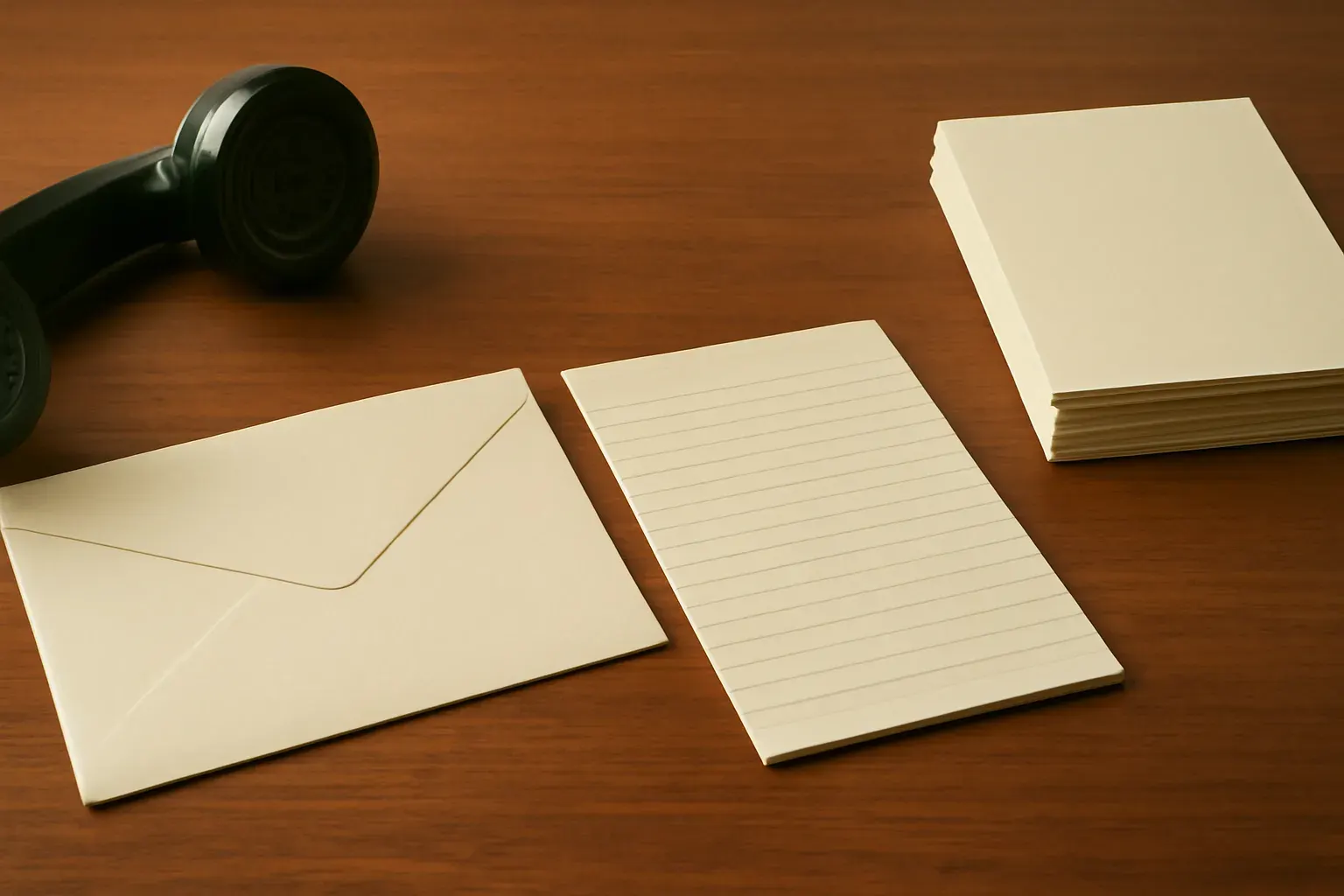 A paper draft and red pen laid across a studio desk, natural light.