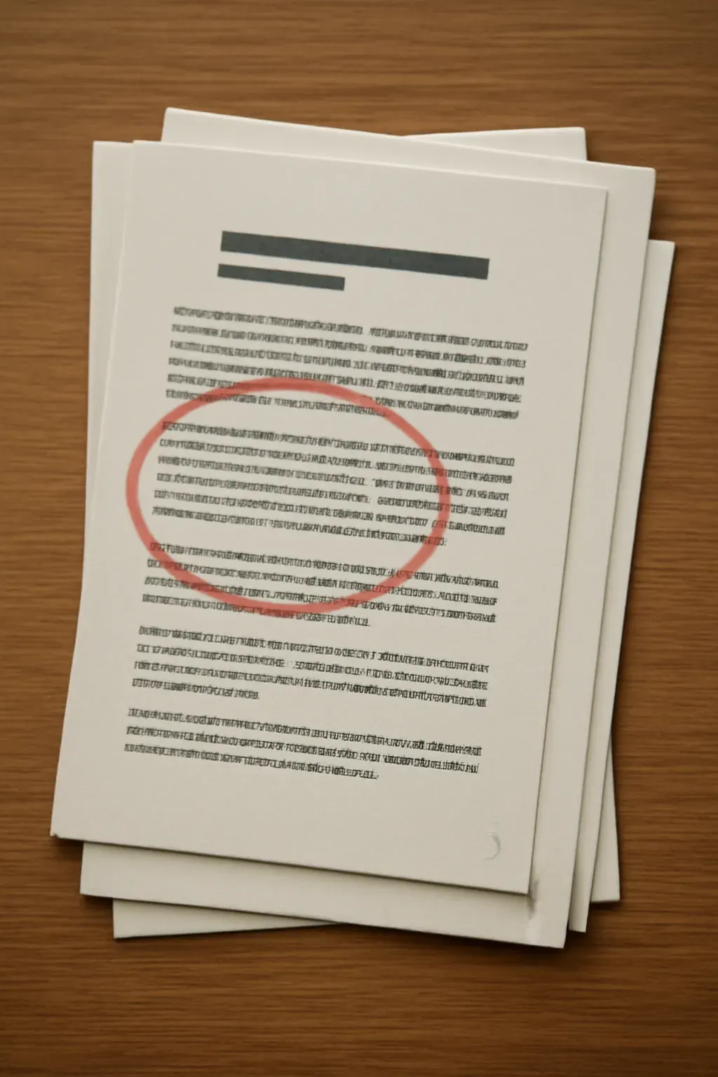 A fanned stack of numbered printed pages, each with a subject-line block, representing an email sequence.